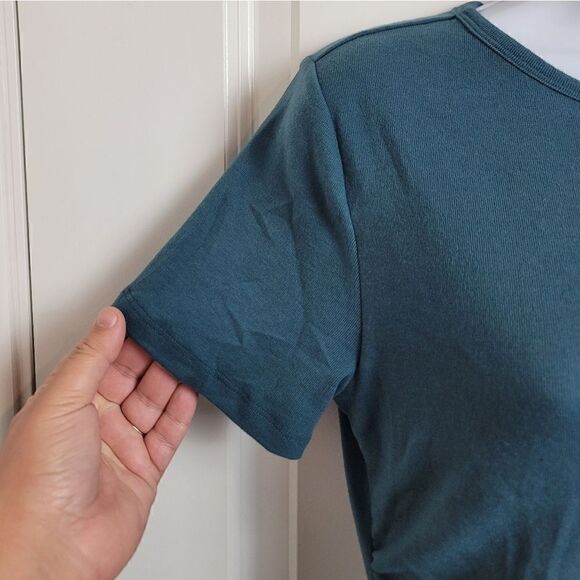 AMPERSAND AVENUE Ruched Short Sleeve Dress - Picture 3 of 10